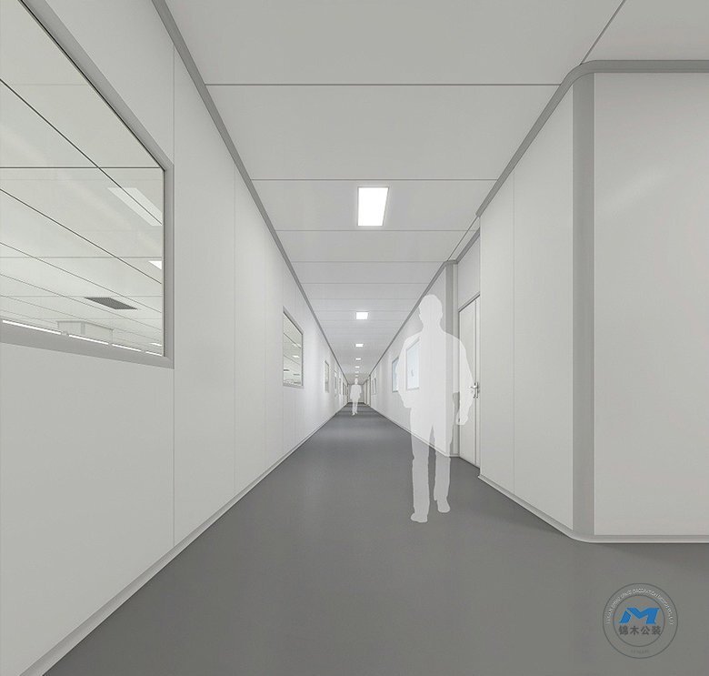 電子科技企業廠房車間食堂裝修設計過道