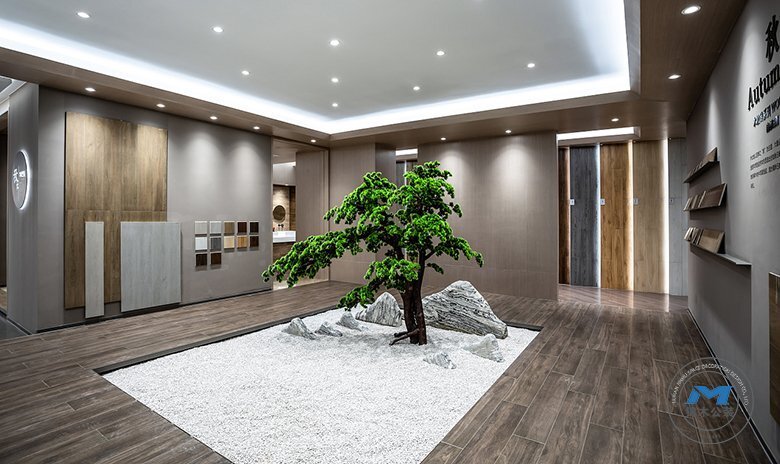 建材企業展廳裝修設計效果產品區3
