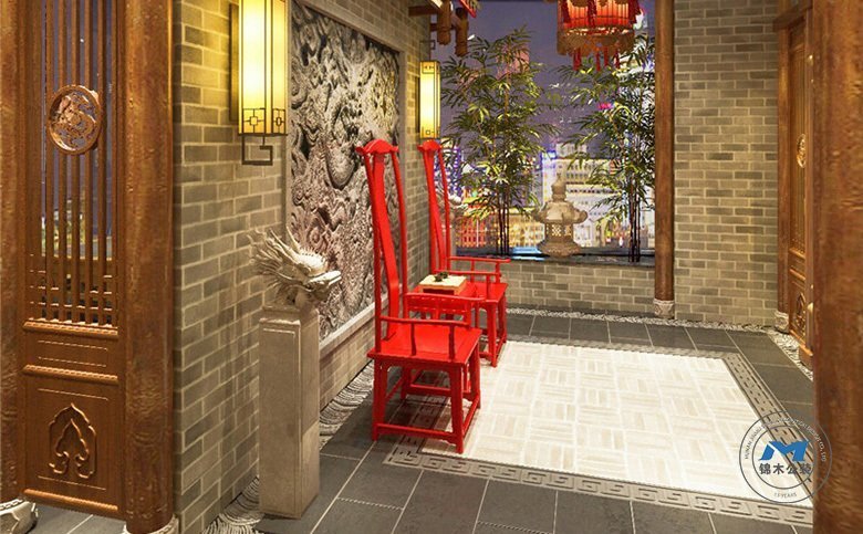 江湖老火鍋店餐廳裝修設(shè)計(jì)休息區(qū)效果圖
