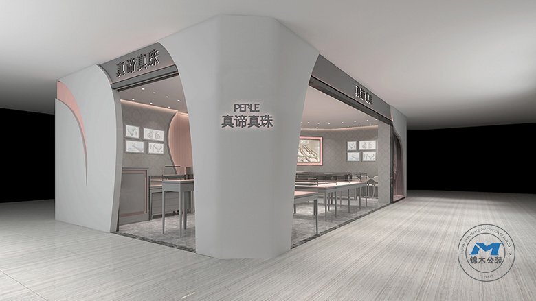 大型商超柜臺型門店裝修設計店招